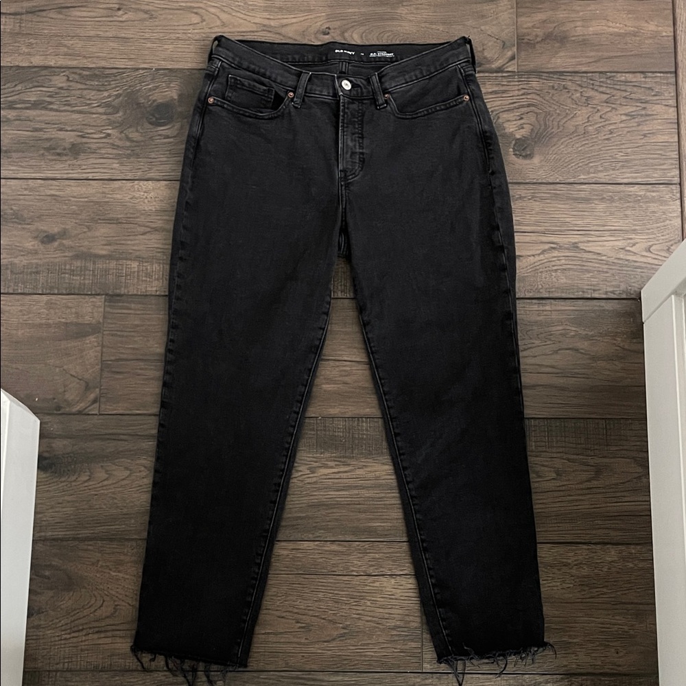 Old Navy OG Straight High-Rise Black Jeans